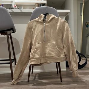 Lululemon camel oversized scuba half zip